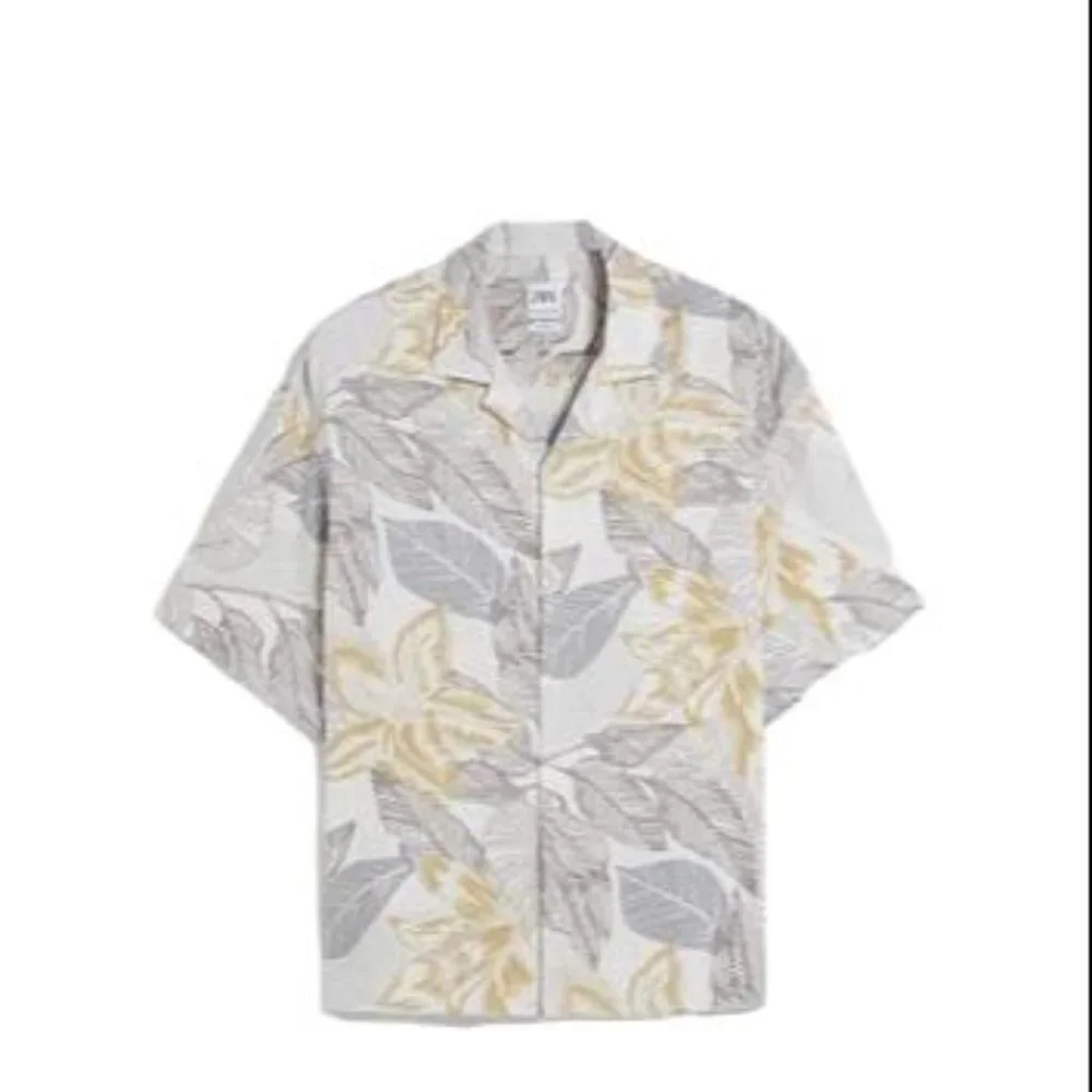 ZARA LEAF PRINT SHIRT MULTICOLORED SIZE L 7545/204/710